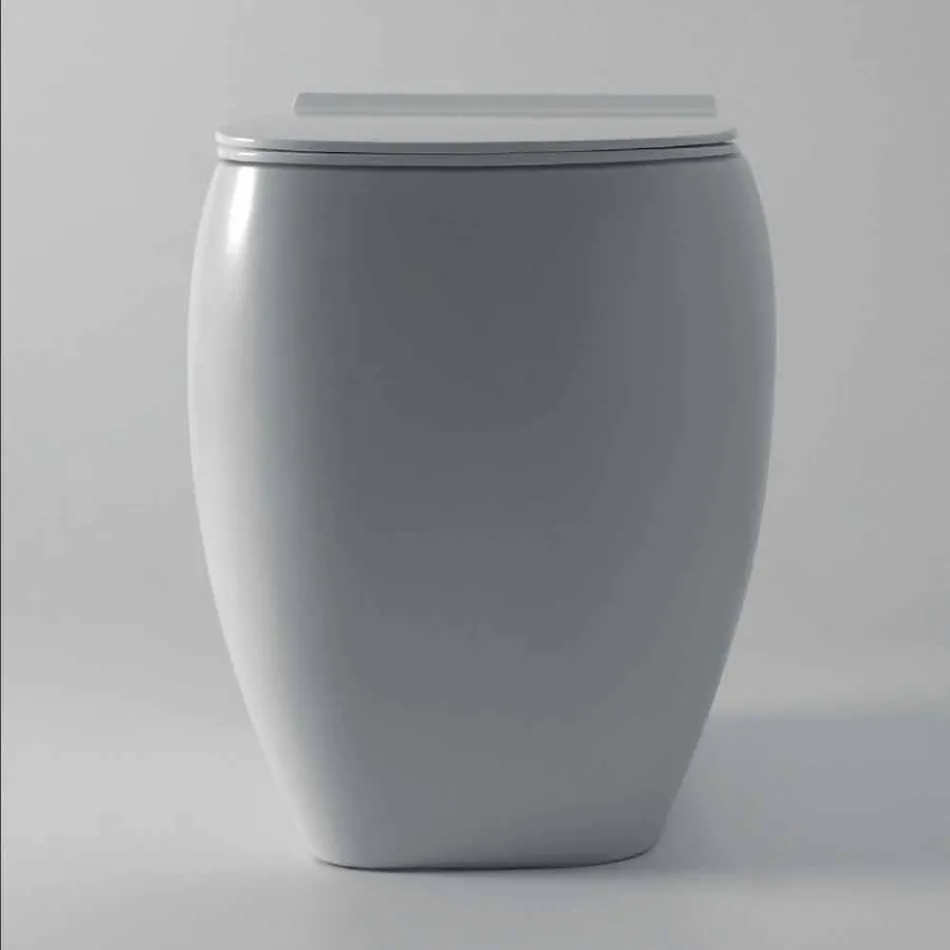 White ceramic WC vase with modern design Gais, made in Italy Viadurini