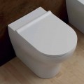 Modern design white 54x35cm ceramic toilet vase made in Italy, Star