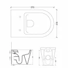 Modern white ceramic toilet bowl Sun Round 57x37 cm made in Italy Viadurini