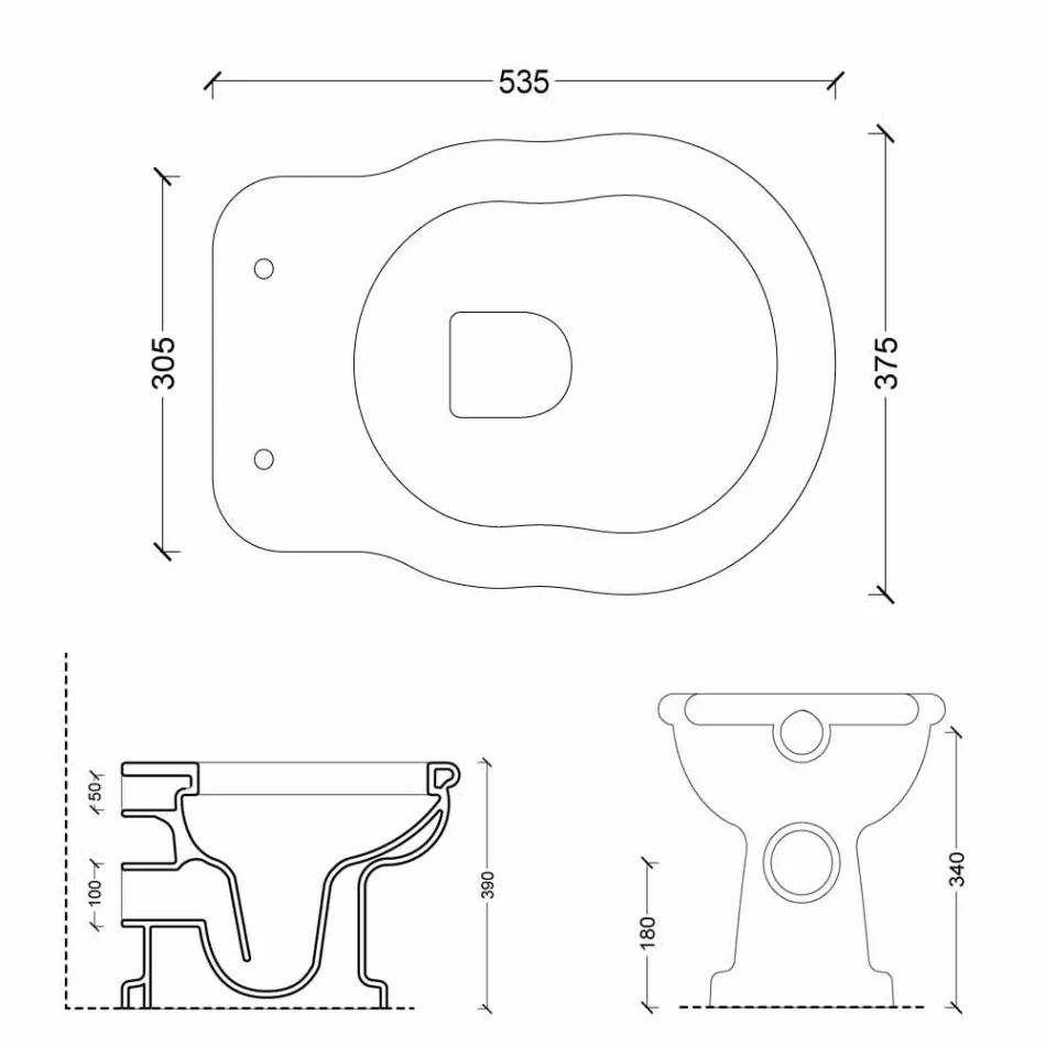 Modern design ceramic toilet with Style wall outlet Viadurini
