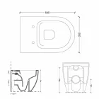 Modern white ceramic toilet bowl Shine Square Rimless made in Italy Viadurini