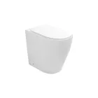 Rimless Toilet with Soft-Close Thermoset Ceramic Seat - Oleander Viadurini