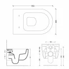 Modern design ceramic wall hung toilet Star 55x35 made in Italy Viadurini