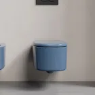 Wall-Hung Ceramic Toilet Bowl in Various Colors Made in Italy - Girl Viadurini