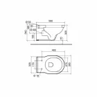 Wc Suspended Vase Classic Style in White Ceramic Made in Italy - Marwa Viadurini