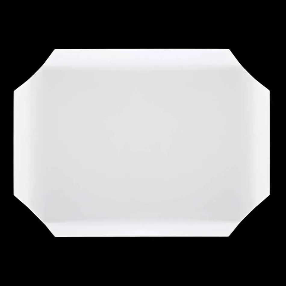 Kitchen Tray Cutting Board in White Corian Elegant Rectangular Design - Ivanova Viadurini