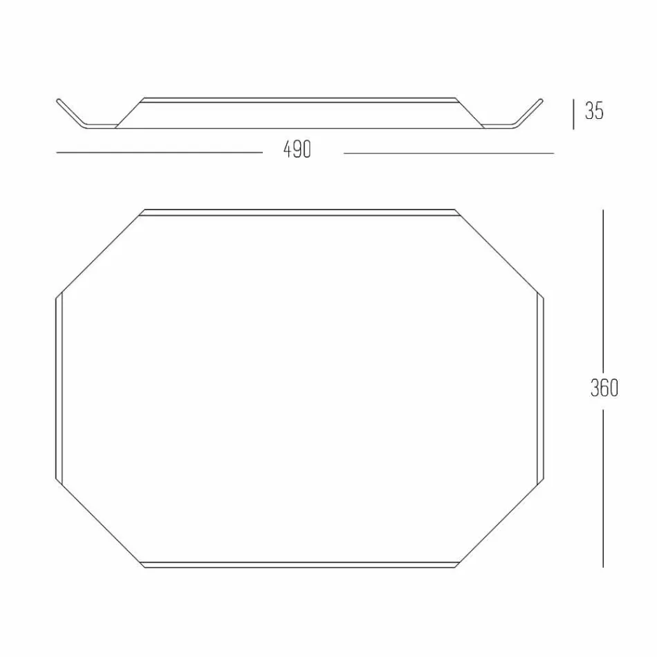 Kitchen Tray Cutting Board in White Corian Elegant Rectangular Design - Ivanova Viadurini