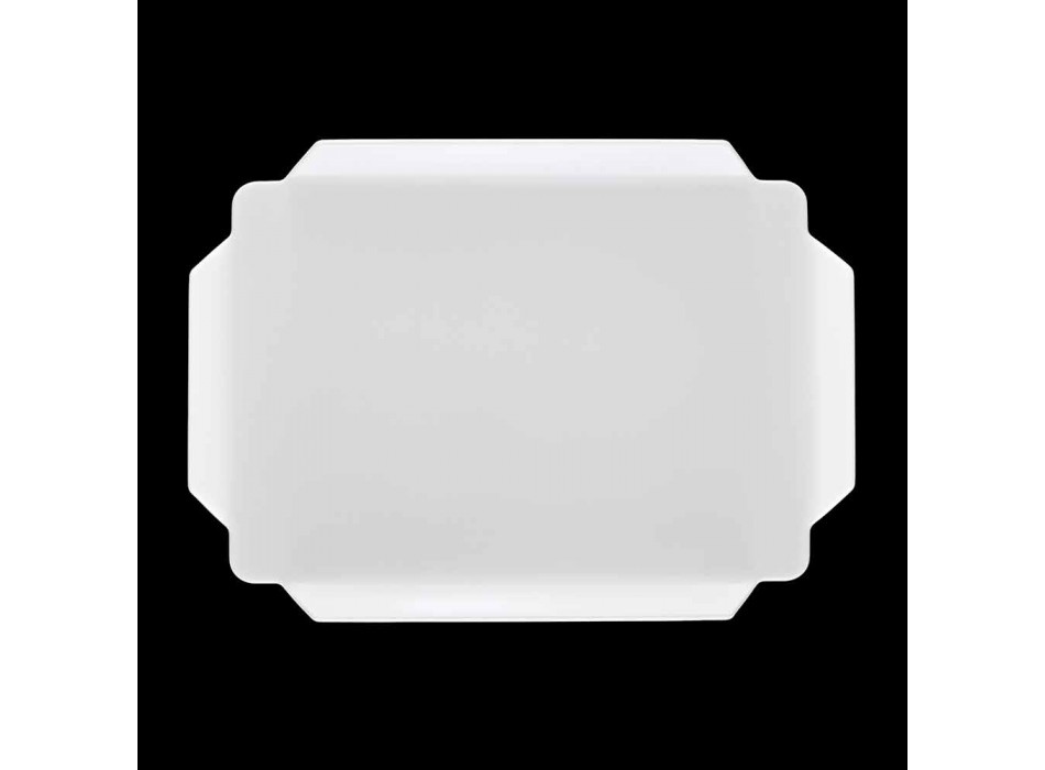 Elegant Kitchen Tray in White Corian Rectangular Cutting Board - Ivanova Viadurini