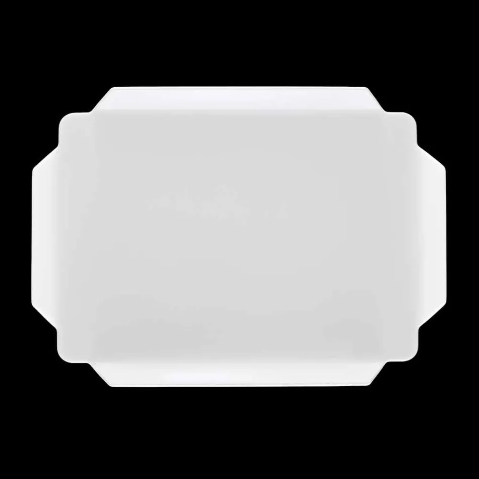 Elegant Kitchen Tray in White Corian Rectangular Cutting Board - Ivanova Viadurini