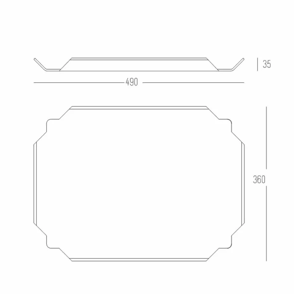 Elegant Kitchen Tray in White Corian Rectangular Cutting Board - Ivanova Viadurini