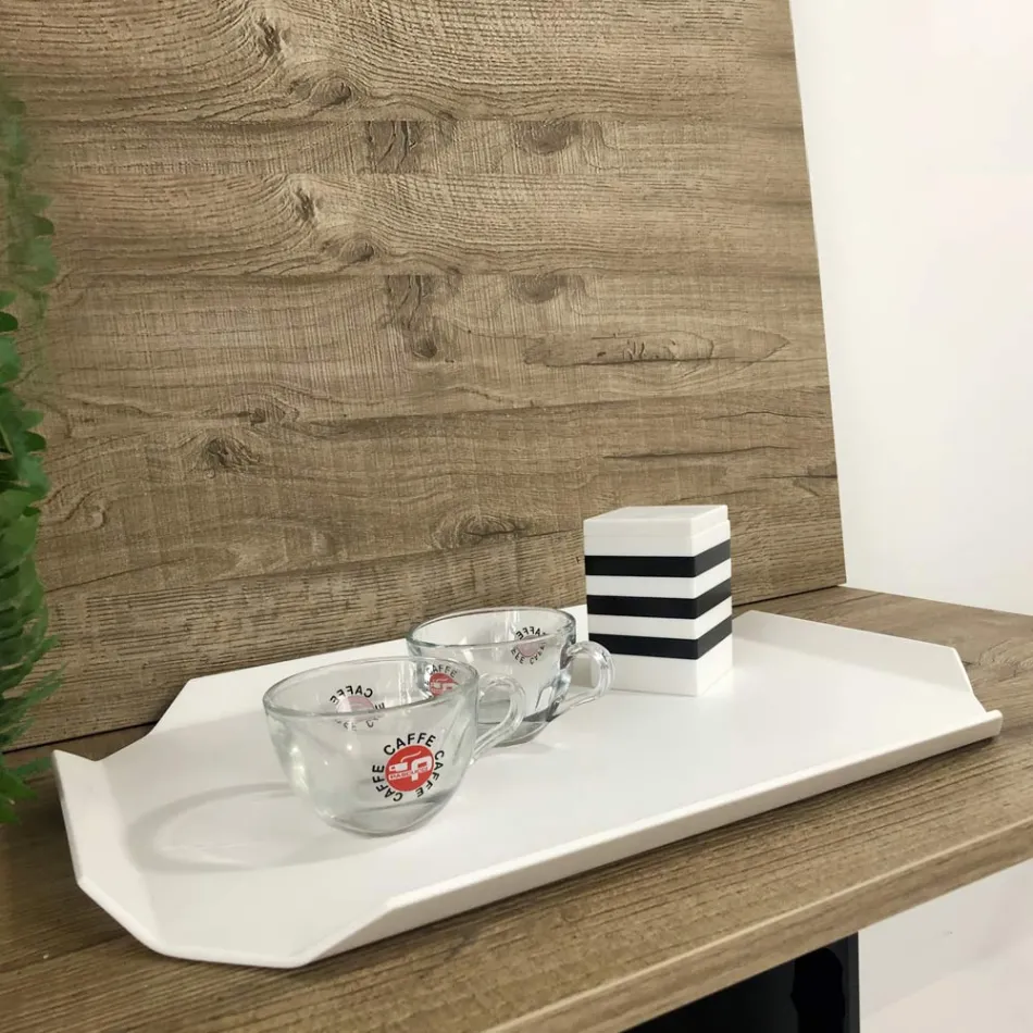 Kitchen Tray or Cutting Board in White Corian Made in Italy Design - Ivanova Viadurini