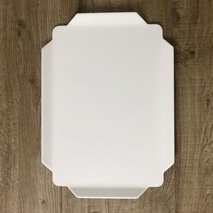 Rectangular Kitchen Tray in White Corian Quality Made in Italy - Ivanova Viadurini