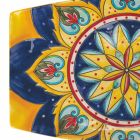 Rounded Rectangular Design Tray in Dolomite Colored Decorations - Cabria Viadurini