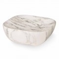 Design Tray in Arabescato White Carrara Marble Made in Italy - Rock