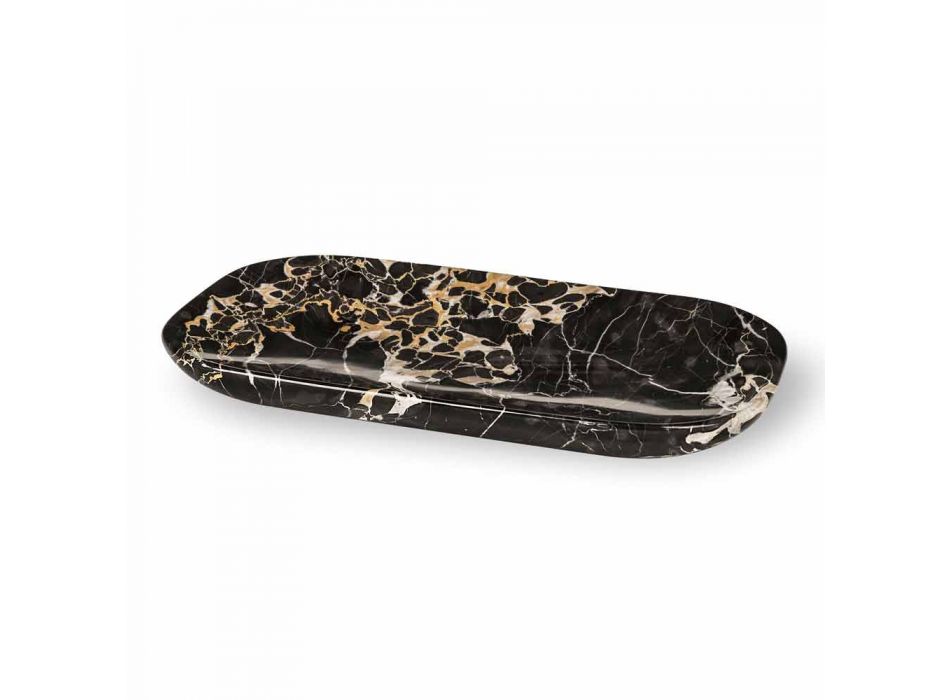 Elegant Tray in Portoro Marble Made in Italy - Ethereal Viadurini