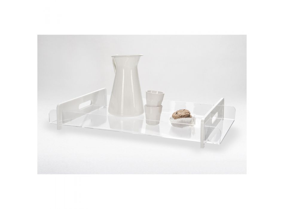 Transparent Plexiglass Tray Original Italian Design 3 Sizes - Faucio Viadurini