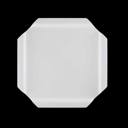 White Corian Square Tray Kitchen Cutting Board with Corners - Ivanova Viadurini
