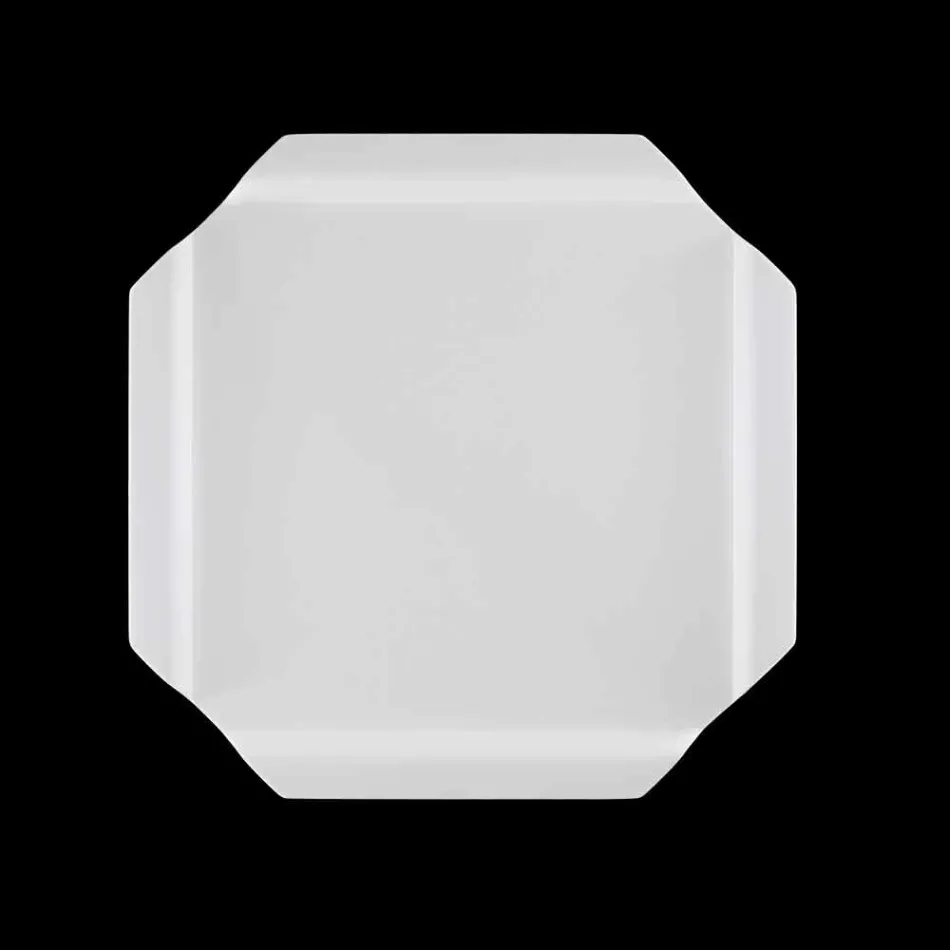 White Corian Square Tray Kitchen Cutting Board with Corners - Ivanova Viadurini