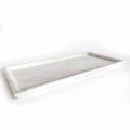 Rectangular Tray in Polished White Carrara Marble Made in Italy - Alga