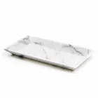 Rectangular Tray in White Carrara Marble Made in Italy - Vassili Viadurini