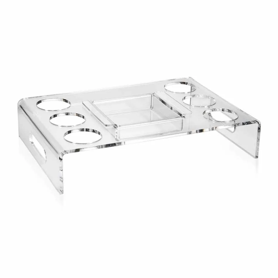 Raised Tray in Transparent Plexiglass 6 or 8 Coffee Design 2 Pieces - Cracco Viadurini