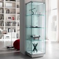 Column Showcase in Transparent Glass with Right or Left Knob - Antonia