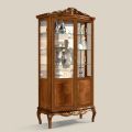Classic Showcase in Bassano Walnut Wood Two Doors Made in Italy - Chantilly