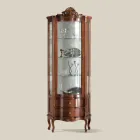 Living Room Display Cabinet 1 Door and 2 Wooden Drawers Made in Italy - Leonor Viadurini