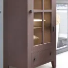 Living Room Showcase in Solid Fir Wood Entirely Made in Italy - Pascual Viadurini