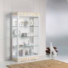 Design wooden display cabinet with 3 Kush glass shelves, made in Italy Viadurini