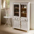 Solid Teak Display Cabinet with 4 Doors and 3 Drawers - Aikido Viadurini