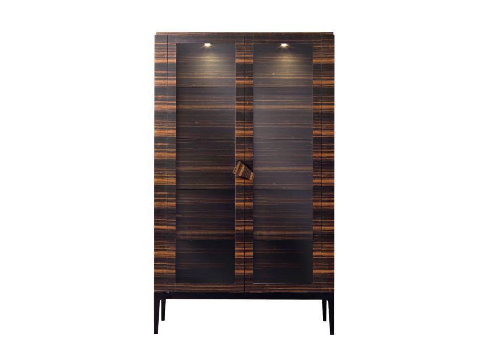 Grilli Zarafa design solid wood cabinet with 2 doors made in Italy Viadurini