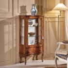 Classic Living Room Showcase Walnut Wood with Door Made in Italy - Versaille Viadurini