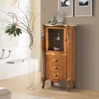 Living Room Showcase with 1 Glass Door and 3 Drawers Made in Italy - London Viadurini