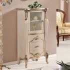 Living Room Showcase with 1 Glass Door and 3 Drawers Made in Italy - London Viadurini