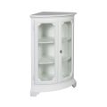 Low Corner Display Cabinet in White Lacquered Wood Made in Italy - Garang