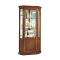 Corner Display Cabinet with 1 Door and 2 Glass Shelves Made in Italy - Denka