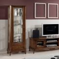 High display cabinet with 3 shelves and 1 glass door Made in Italy - Nikka