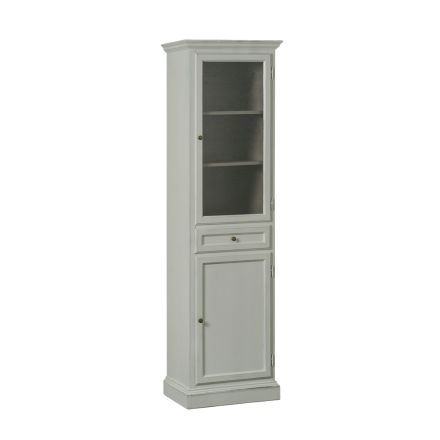 Display cabinet with 1 glass door, 1 drawer and 1 wooden door Made in Italy - Camene Viadurini
