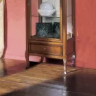 Showcase with 1 Drawer, 1 Door and Glass Shelves Made in Italy - Anansi Viadurini