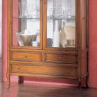 Display cabinet with 3 drawers, 2 doors and glass shelves Made in Italy - Walo Viadurini