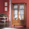 Display cabinet with 3 drawers, 2 doors and glass shelves Made in Italy - Walo