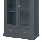 Wooden display cabinet with 1 drawer, 2 doors and 2 shelves Made in Italy - Nanna Viadurini