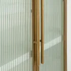 Wooden display cabinet with top and rounded inserts with 2 doors and 2 drawers - Rachel Viadurini