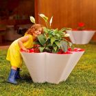 Vondom Agatha planter of modern outdoor colored polyethylene design Viadurini