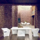 Vondom Faz white lacquered garden armchair with modern design Viadurini