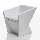 Vondom Faz white lacquered garden armchair with modern design Viadurini