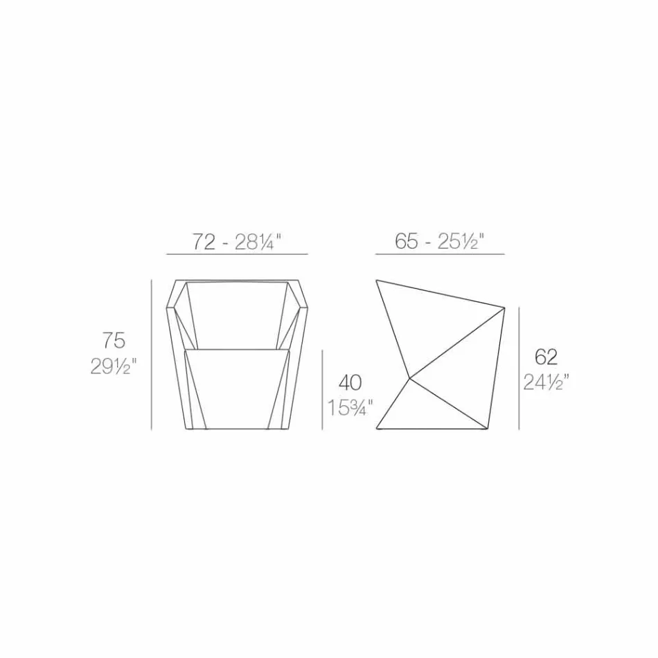 Vondom Faz white lacquered garden armchair with modern design Viadurini