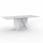 Vondom Faz white lacquered garden table L200xP100cm of design Viadurini