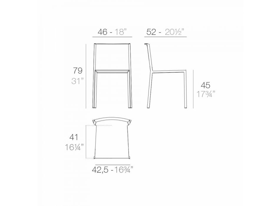 Vondom Quartz stackable garden chair with modern design Viadurini
